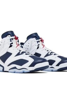 Jordan White Varsity Red Navy Air Jordan 6 Retro (GS) Box Label